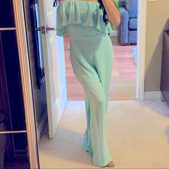 💙 Baby Blue Strapless Jumpsuit 💙 LIKE NEW - Picture 5 of 6